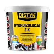 Hydroizolacja 2K Distyk 21kg szara dwuskładnikowa
