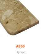 Parapet z konglomeratu marmurowego aglomarmur Olimpo 2cm